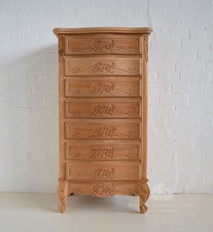 Large Classic French Style Chest Of Drawers Unfinished Mahogany