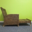 Wicker Chair and Footstool