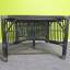 Black rattan dining table 