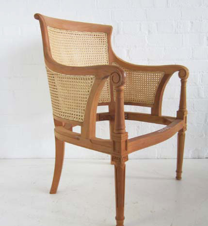 P Traditional Victorian Tub Chair With Rattan P Dutch